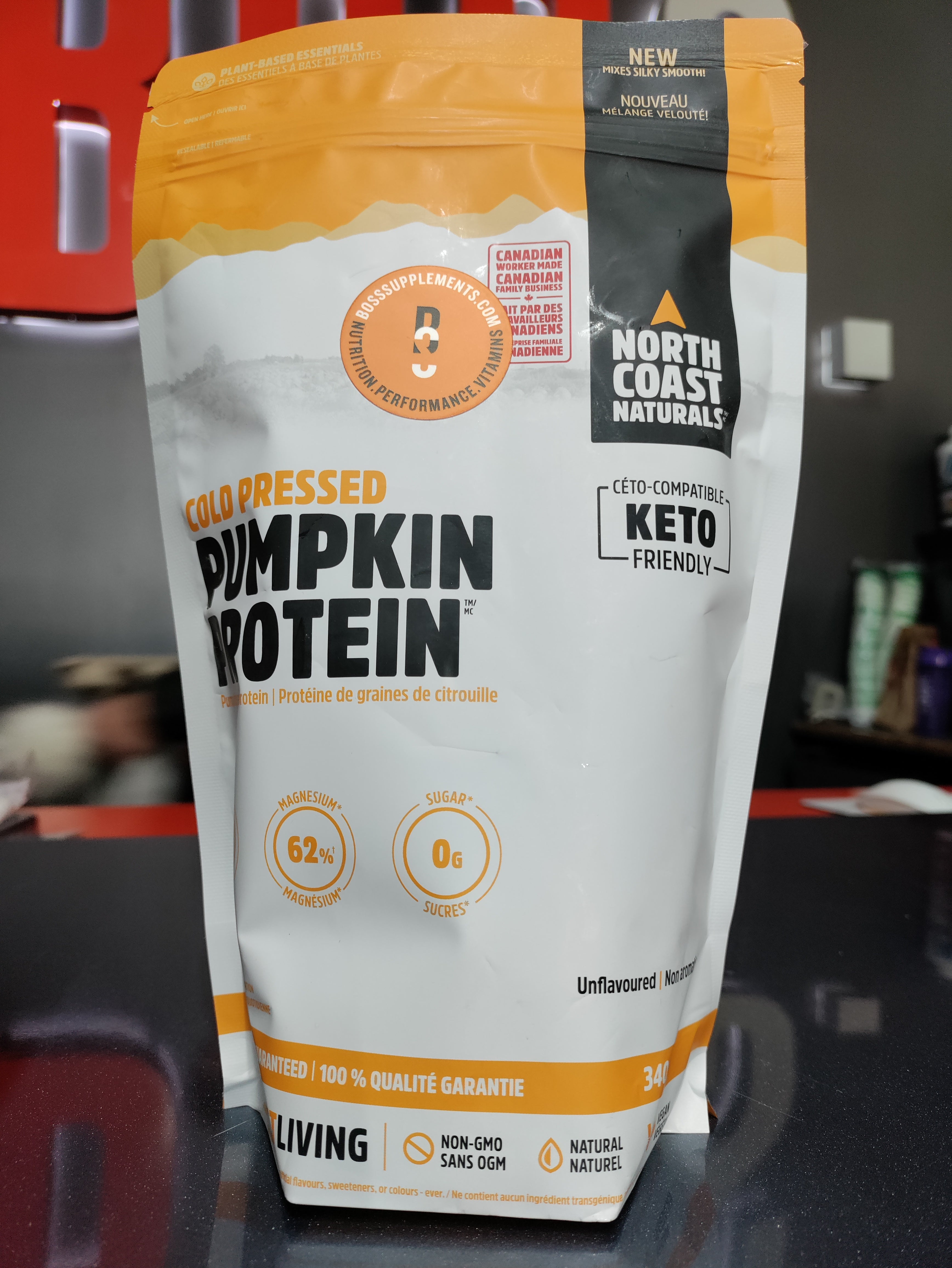 NORTH COAST NATURALS COLD PRESSED PUMPKIN PROTEIN 340G